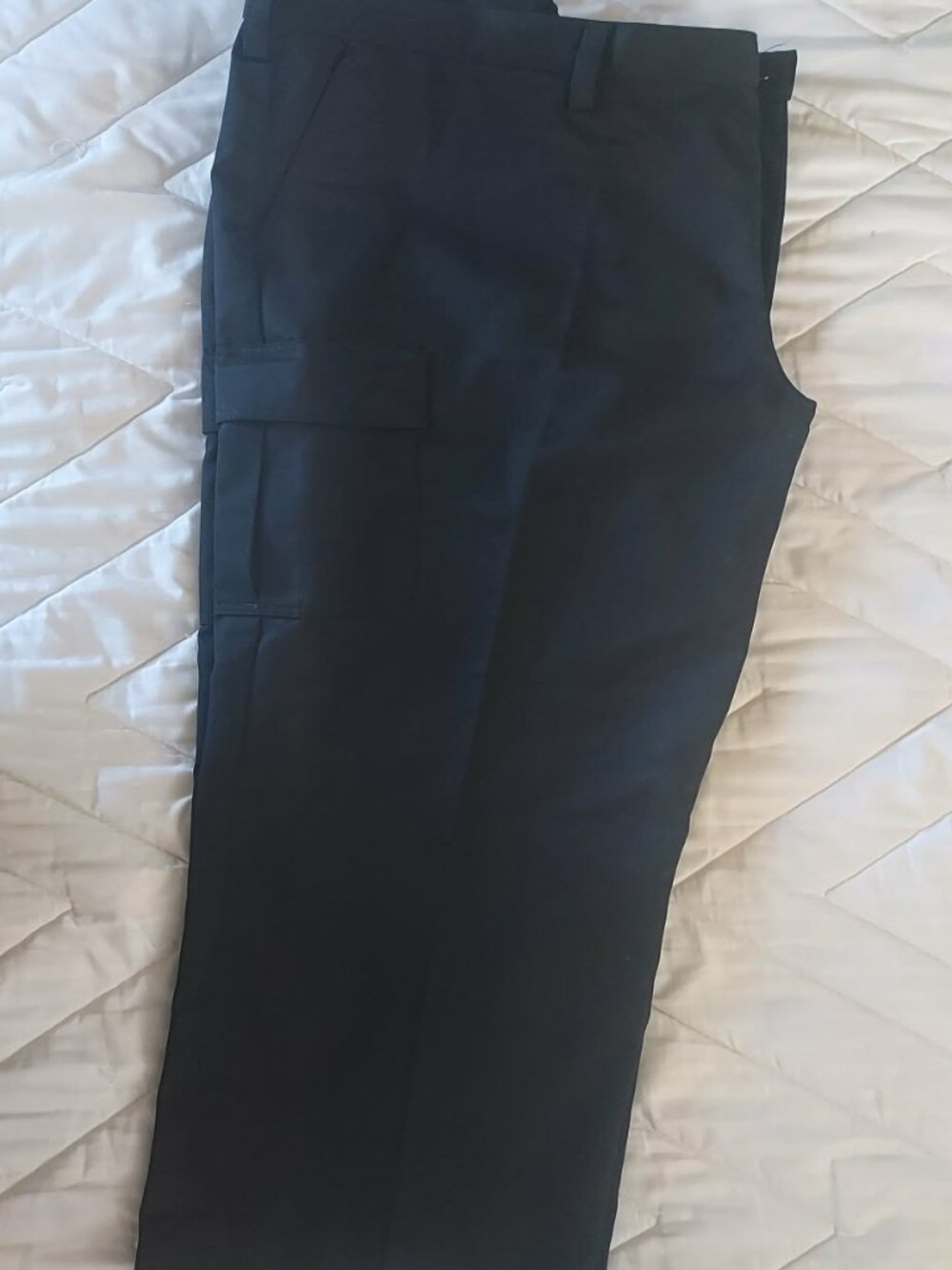 Men's Chino Cargo Pants - NEW - 38W  28L - Edwards - Machine washable - black